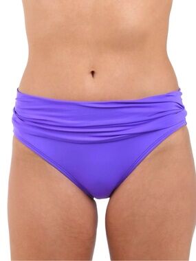 NWT La Blanca Island Goddess Ruched Hipster Bikini Bottom-10, MSRP $61